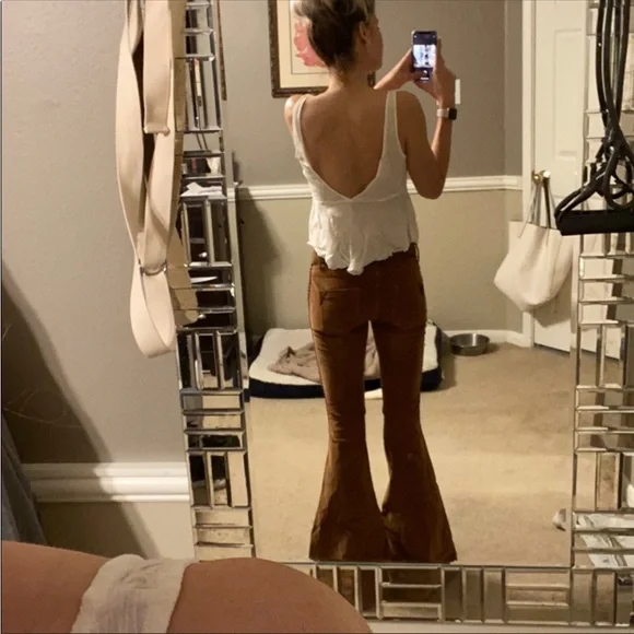 OneTeaspoon Marines Low Rise Brown Flare Corduroys - Picture 2 of 6